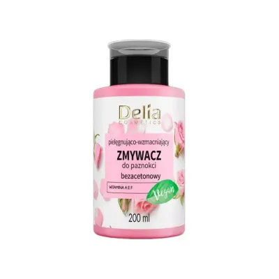 Delia Cosmetics wegański bezacetonowy zmywacz do paznokci 200 ml
