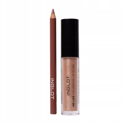 Inglot Plump & Define Lip Makeup Set zestaw kosmetyków do makijażu ust błyszczyk 54 + konturówka 63