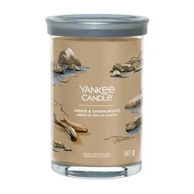 Yankee Candle Signature Tumbler duża świeca zapachowa Amber & Sandalwood 567 g