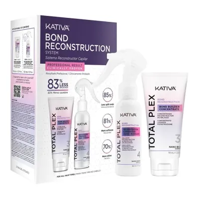 Kativa Bond Reconstruction zestaw regeneracyjny do włosów koncentrat 70ml+ emulsja 60ml