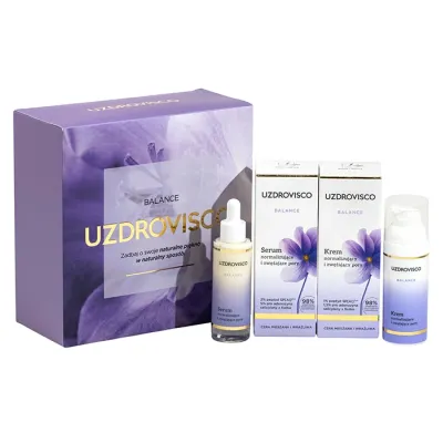 Uzdrovisco Balance zestaw prezentowy krem na dzień i na noc 50 ml + serum do twarzy 30 ml