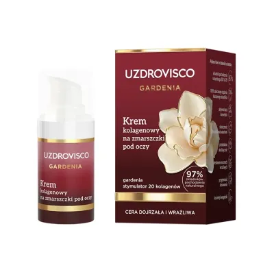 Uzdrovisco Gardenia krem kolagenowy na zmarszczki pod oczy 15 ml