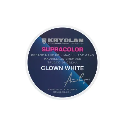 Kryolan Supracolor kremowa farba do malowania twarzy i ciała Clown White 30 g