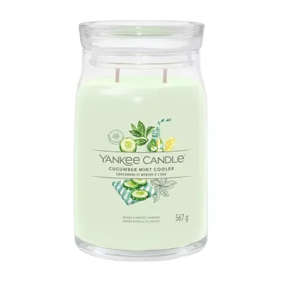 Yankee Candle Signature duża świeca zapachowa Cucumber Mint Cooler 567 g