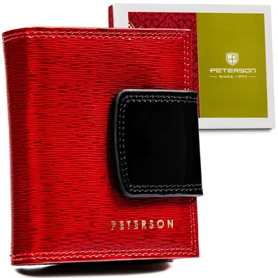Portfel lakierowany Peterson PTN 42329-SH czerwony