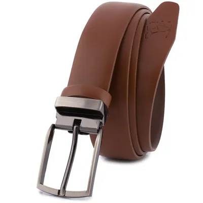 Pasek skórzany BELTIMORE r.110-125 cm E38 brązowy