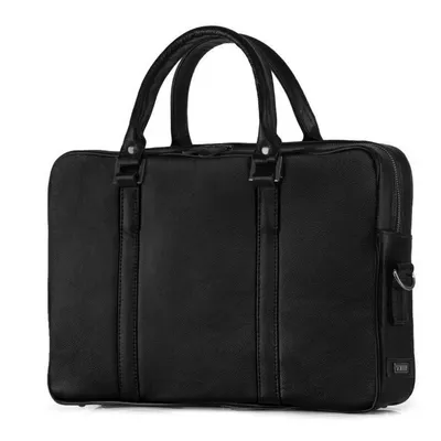 Skórzana torba na laptop Solier SL25 czarna