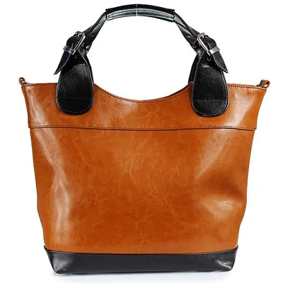 Torebka skórzana camel elegancki kuferek DAN-A T195