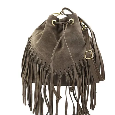 Listonoszka skórzana boho BARBERINI'S c. beżowa 941-9