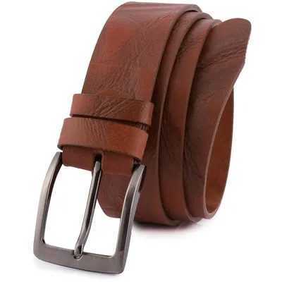 Pasek skórzany BELTIMORE r.130-145 cm E35 brązowy