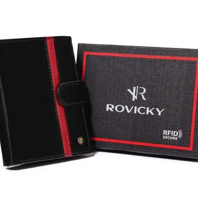 Portfel skórzany Rovicky N4L-RVTP-2985 Bla czarny