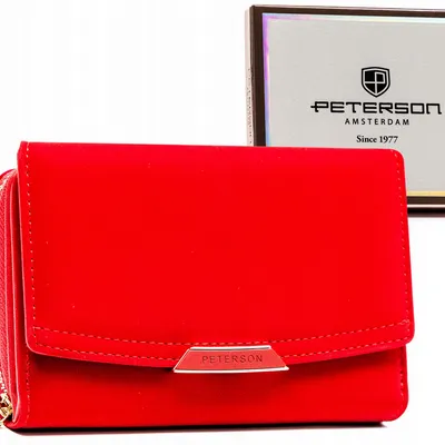 Portfel damski Peterson PTN 001-WEI czerwony