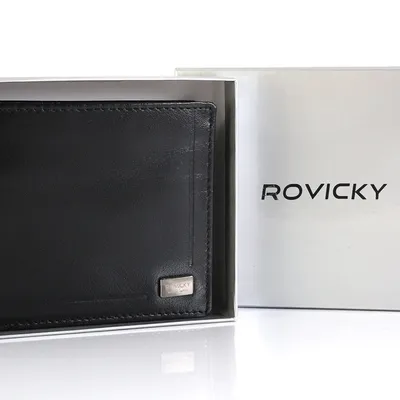 Portfel skórzany Rovicky CPR-021-BAR czarny