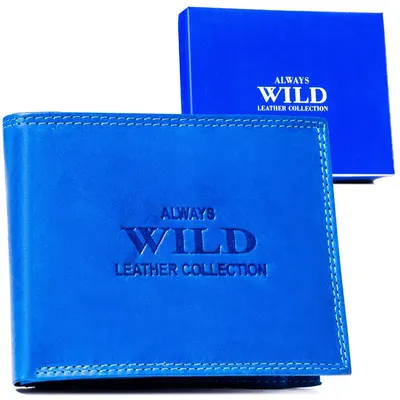Portfel skórzany Always Wild AW-N992-MAL niebieski
