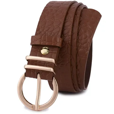 Pasek skórzany BELTIMORE r.90-105 cm E58 brązowy