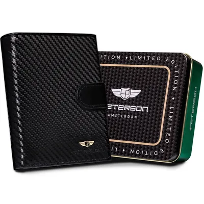 Portfel czarny Peterson skórzany PTN 317Z-CA-6563 BLACK