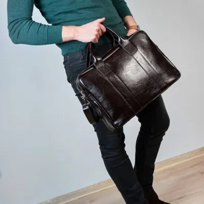 Torba na Laptopa Brødrene R01 Ciemny Brąz