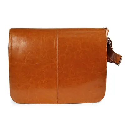Torba skórzana przez ramię unisex DAN-A T53 camel