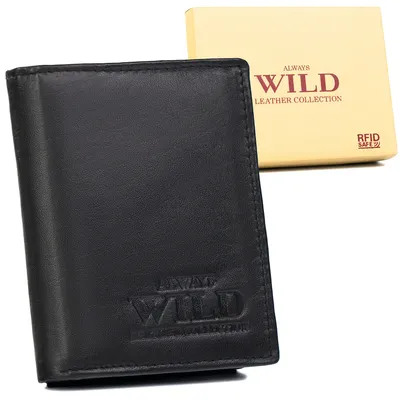 Portfel skórzany Always Wild N0036-P-SCR czarny