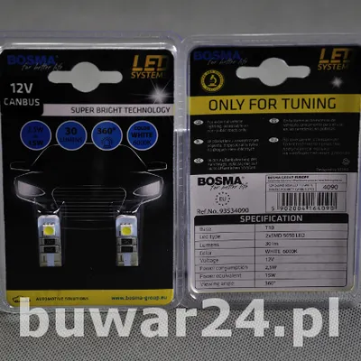 ŻARÓWKA /4090/12V LED 2xSMD T10 WHITE CANBUS 2szt