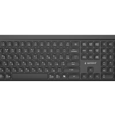 GEMBIRD BEZPRZEWODOWY ZESTAW KLAWIATURY + MYSZ SLIM PRO BUSINESS, DUAL MODE: 2,4 GHZ + BT, UKŁAD RU, KOLOR CZARNY