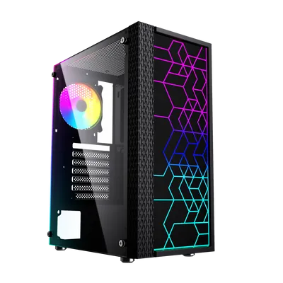 GEMBIRD OBUDOWA FORNAX 2500 MIDI-TOWER (1X USB 3.0, 2X USB 2.0, HD AUDIO, SZKLANY PANEL BOCZNY) CZARNA