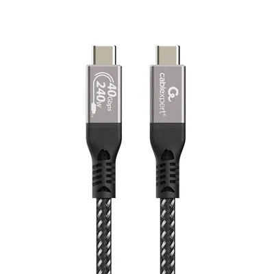 GEMBIRD KABEL DO ŁADOWANIA I TRANSMISJI DANYCH PREMIUM USB 4 TYPE-C 40 GB/S, 240 W, 0.3 M