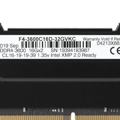 Zestaw pamięci G.SKILL RipjawsV F4-3600C16D-32GVKC (DDR4 DIMM; 2 x 16 GB; 3600 MHz; CL16)