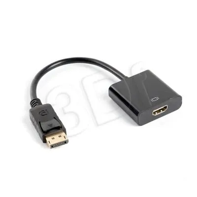 Adapter Lanberg AD-0009-BK (DisplayPort M - HDMI F; 0,10m; kolor czarny)