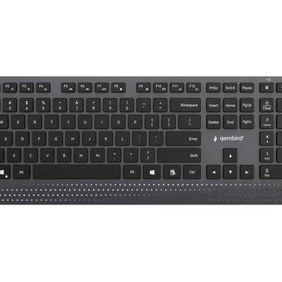 GEMBIRD KLAWIATURA SLIM PRZEWODOWA MULTIMEDIALNA CZARNA, USB-C, UKŁAD US