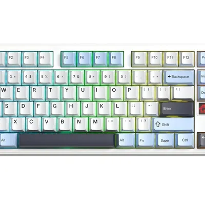 Klawiatura gasket F87Pro V2 Glacier Blue Star Vector switch RGB AULA