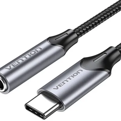 Przejściówka audio Vention USB-C do gniazda słuchawkowego 3,5 mm z adapterem DAC ze stopu aluminium 1m