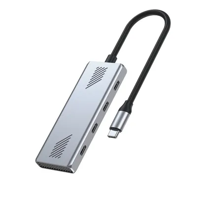 GEMBIRD 4-PORTOWY HUB USB-C 3.2 (GEN 2) TYPU C SZARY