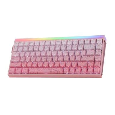 Klawiatura gasket HERO84 HE PINK+Gradient+Contour Dragon King switch RGB AULA