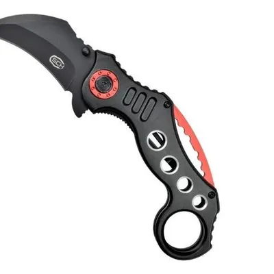Nóż SCK Steel Claw Knives Karambit K29 czarno-czerw