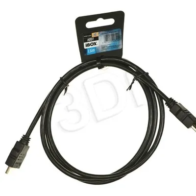 Kabel IBOX FULLHD HD01 1,5M 1.4V 13C+1 ITVFHD0115 (HDMI M - HDMI M; 1,5m; kolor czarny)