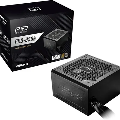Zasilacz ASRock PRO-650G 650W 80 PLUS Gold