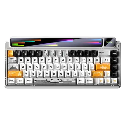 Klawiatura gasket AMG65 White Jasper switch RGB LEOBOG