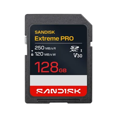 Sandisk Extreme Pro SD UHS-I 128GB SD 250MB/s(R) / 120MB/s(W)