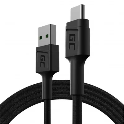 GREEN CELL KABEL KABGC22 GC POWERSTREAM USB-A - USB-C 120CM, SZYBKIE ŁADOWANIE ULTRA CHARGE, QC 3.0