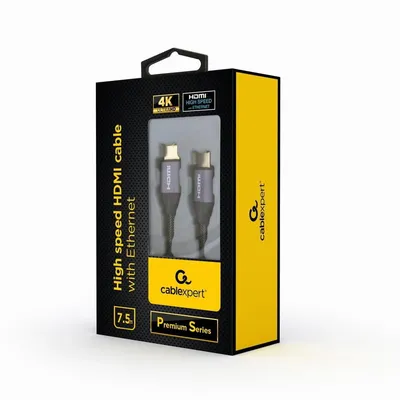 Kabel GEMBIRD seria premium CCBP-HDMI-7.5M (HDMI M - HDMI M; 7,5m; kolor czarny)