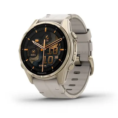 Zegarek sportowy Garmin Fenix 8 AMOLED Sapphire 43mm Soft Gold/Limestone