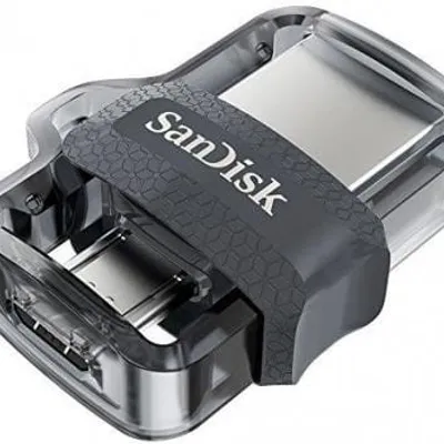 Pendrive SanDisk ULTRA SDDD3-128G-G46 (128GB; microUSB, USB 3.0; kolor szary)