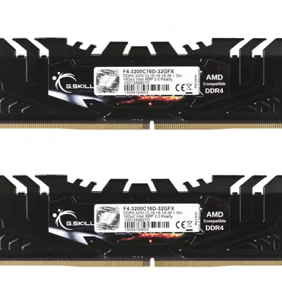 Zestaw pamięci G.SKILL FlareX AMD F4-3200C16D-32GFX (DDR4 DIMM; 2 x 16 GB; 3200 MHz; CL16)
