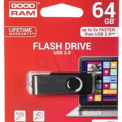 Pendrive GoodRam Twister UTS3-0640K0R11 (64GB; USB 3.0; kolor czarny)