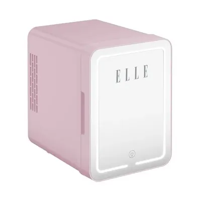 Mini lodówka z lusterkiem do makijażu LED ELLE 4L fioletowa