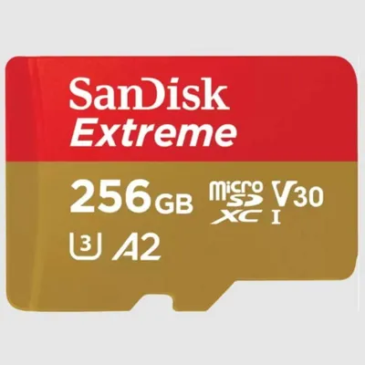 SANDISK EXTREME microSDXC 256 GB 190/130 MB/s A2