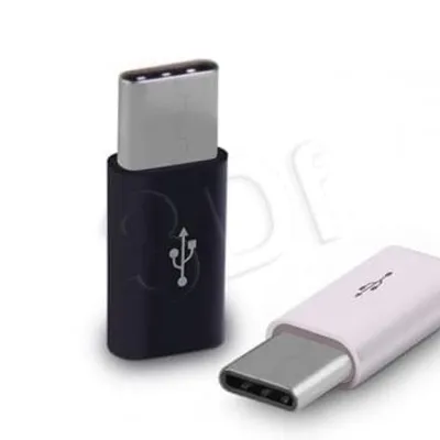 Adapter SAVIO AK-31/B (Micro USB F - USB typu C M; kolor czarny)