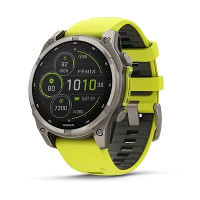 Zegarek sportowy Garmin Fenix 8 AMOLED Solar Sapphire 47mm Yellow
