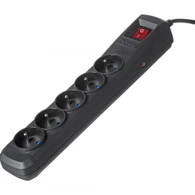 Listwa przeciwprzepięciowa Activejet 5gn/5m/cz (10A; 2300W) 5m; kolor czarny